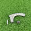 11 Cm Solid Brass Cris Cross Textured Walking Cane Handle | Vintage Cane Grip Replacement view 1
