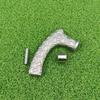 11 Cm Solid Brass Cris Cross Textured Walking Cane Handle | Vintage Cane Grip Replacement view 3