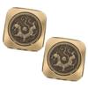 Anneome 2pcs Retro Metal Dice Cool Rotate Dice Office Desk Toy for Games Party Unique Handheld Rotator view 1