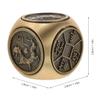 Anneome 2pcs Retro Metal Dice Cool Rotate Dice Office Desk Toy for Games Party Unique Handheld Rotator view 2