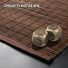 Anneome 2pcs Retro Metal Dice Cool Rotate Dice Office Desk Toy for Games Party Unique Handheld Rotator view 3