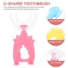 UPKOCH 6pcs Boy Girl's U-Shaped Toothbrush Tooth Cleaner Manual U-Shape Toothbrush for Boys and Girls Girl Teeth Cleaning Tool Random Color view 3