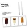VICASKY Acrylic Ice Cream Sticks Safe to Use and Portable 50 Pcs with Rounded Edges White Sticks for DIY Ice Cream and Handicrafts Making Suitable for Children view 3