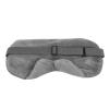 BRRNOO Heated Eye Cover USB Rechargeable 3 Level Heating Warm Compress Eye Mask for Home Travel Gray Ultra Soft Fleece Ice Silk Fabric Adjustable 45 65mm Lightweight 88g (Gray) view 3