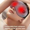 BRRNOO Heated Eye Cover USB Rechargeable 3 Level Heating Warm Compress Eye Mask for Home Travel Gray Ultra Soft Fleece Ice Silk Fabric Adjustable 45 65mm Lightweight 88g (Gray) view 4