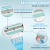 8PCS Women's Razor Blades Refills With Blue Handle,Women Razors For Shaving,Razor Heads Women,3 Layer Head & Pivoting Head,Smooth Womens Razors For Smooth Shave,Effortless,Washable & Easy To Replace view 4