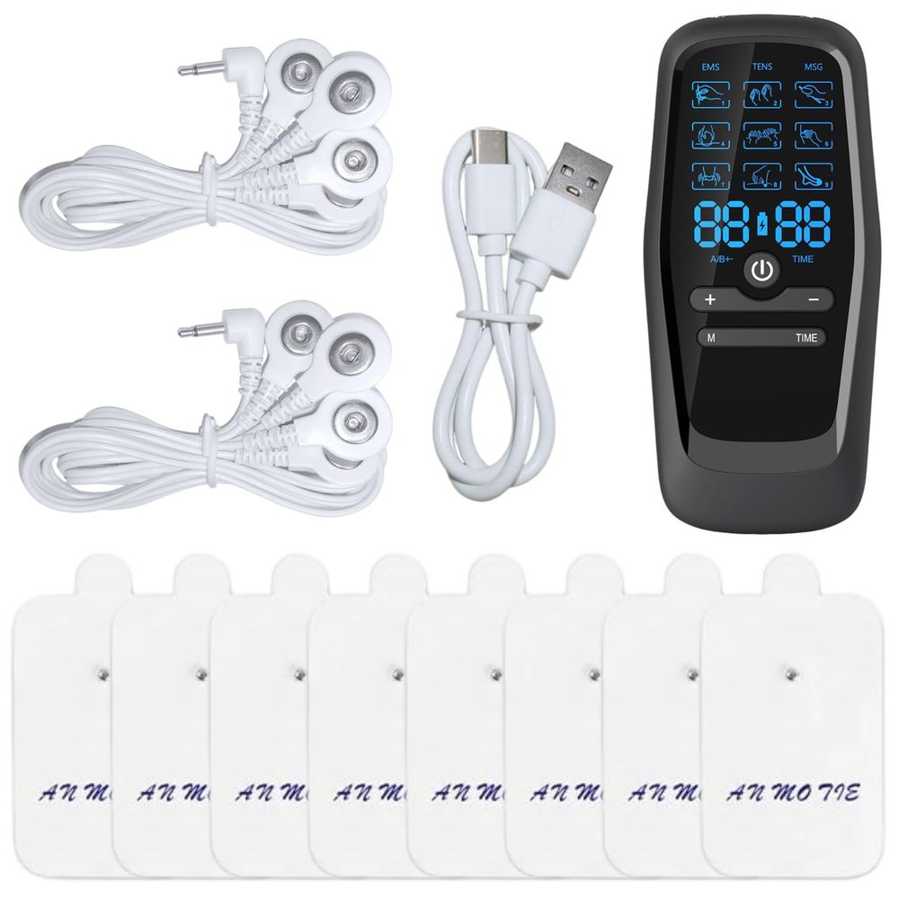 9-in-1 Period Simulator Machine for Men Labour Pain Simulator for Men 9 Modes Electric Massager for Back Sciatica Shoulder Pain(with 8 Patches)