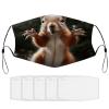 BVKWNTSA Reusable Respirator Face Mask with Filter - Squirrel Funny Animal1 Printed Breathable Cotton Dust/Paint Safety Cover, Adjustable Ear Straps & Nose Wire view 1