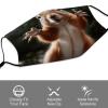 BVKWNTSA Reusable Respirator Face Mask with Filter - Squirrel Funny Animal1 Printed Breathable Cotton Dust/Paint Safety Cover, Adjustable Ear Straps & Nose Wire view 3