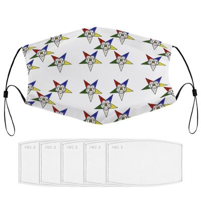 BVKWNTSA Reusable Respirator Face Mask with Filter - Stars Eastern Stars Printed Breathable Cotton Dust/Paint Safety Cover, Adjustable Ear Straps & Nose Wire