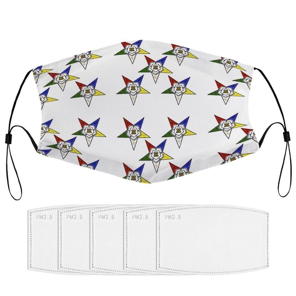 BVKWNTSA Reusable Respirator Face Mask with Filter - Stars Eastern Stars Printed Breathable Cotton Dust/Paint Safety Cover, Adjustable Ear Straps & Nose Wire