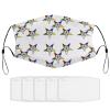 BVKWNTSA Reusable Respirator Face Mask with Filter - Stars Eastern Stars Printed Breathable Cotton Dust/Paint Safety Cover, Adjustable Ear Straps & Nose Wire view 1