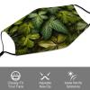BVKWNTSA Reusable Respirator Face Mask with Filter - Green Leaves And Plants Printed Breathable Cotton Dust/Paint Safety Cover, Adjustable Ear Straps & Nose Wire view 3