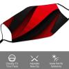 BVKWNTSA Reusable Respirator Face Mask with Filter - Red Black Printed Breathable Cotton Dust/Paint Safety Cover, Adjustable Ear Straps & Nose Wire view 3