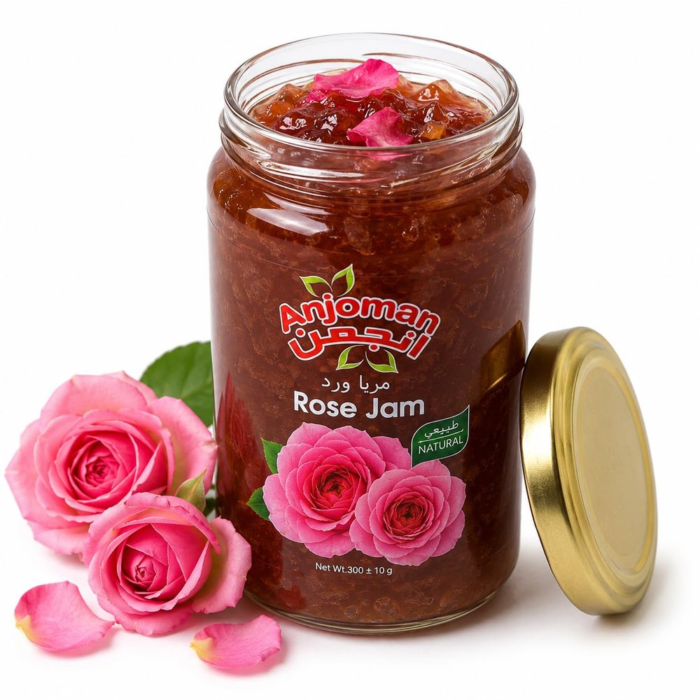 Anjoman Rose Flower Jam 300g - Sweet Delight, Perfect on Toast