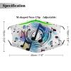 BVKWNTSA Reusable Respirator Face Mask with Filter - Polka Dot Music Note Printed Breathable Cotton Dust/Paint Safety Cover, Adjustable Ear Straps & Nose Wire view 2