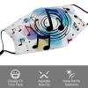 BVKWNTSA Reusable Respirator Face Mask with Filter - Polka Dot Music Note Printed Breathable Cotton Dust/Paint Safety Cover, Adjustable Ear Straps & Nose Wire view 3