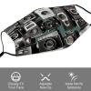 BVKWNTSA Reusable Respirator Face Mask with Filter - Retro Cool Camera Collection1 Printed Breathable Cotton Dust/Paint Safety Cover, Adjustable Ear Straps & Nose Wire view 3