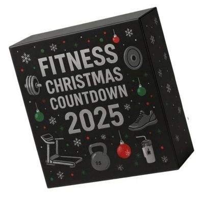 Uqezagpa Modern Acrylic Holiday Fitness Calendar 24-Day Workout Boxes For Home & Office Decor Transparent Workout Calendar