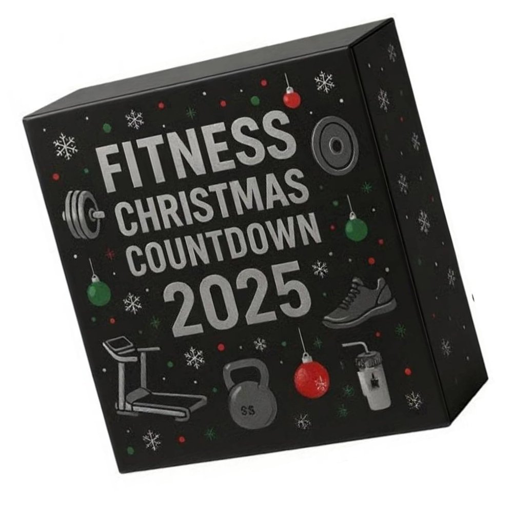 Uqezagpa Modern Acrylic Holiday Fitness Calendar 24-Day Workout Boxes For Home & Office Decor Transparent Workout Calendar