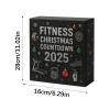 Uqezagpa Modern Acrylic Holiday Fitness Calendar 24-Day Workout Boxes For Home & Office Decor Transparent Workout Calendar view 4