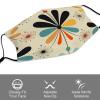 BVKWNTSA Reusable Respirator Face Mask with Filter - Retro Modern Printed Breathable Cotton Dust/Paint Safety Cover, Adjustable Ear Straps & Nose Wire view 3