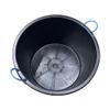 TRG Set Of 2 X 70L Black Heavy Duty Bucket with Blue Rope Handles Perfect for Mixing Plaster, Cement, Muck & Water Versatile Indoor & Outdoor Storage Tub for Garden, DIY & Construction view 3