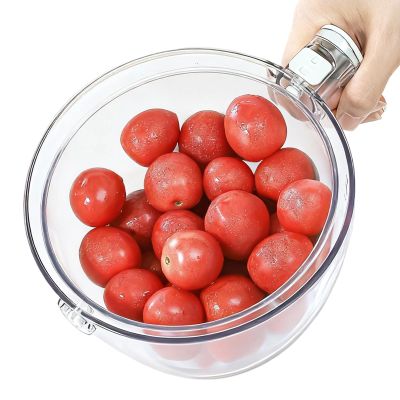 Fruit Cleaner Bowl Multifunctional Rotatable Non-Slip Handle