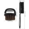 Sewroro Men's Beard Styling Brush Set Bristle Dusting Brush and Nylon Hair Neck Duster, Black Hair and Mustache Grooming Tools for Barber and Personal Use view 2