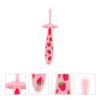 TOYANDONA Baby Silicone U-Shaped Toothbrush 2pcs Portable Soft Infant Toothbrush for Sensitive Gums with Strawberry Design and English Packaging, Household Baby Dental Care Accessory view 3