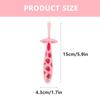 TOYANDONA Baby Silicone U-Shaped Toothbrush 2pcs Portable Soft Infant Toothbrush for Sensitive Gums with Strawberry Design and English Packaging, Household Baby Dental Care Accessory view 4