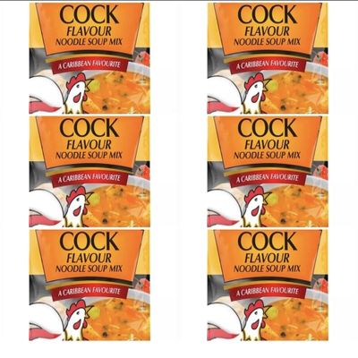 COCK Flavour Noodle Soup Mix, Caribbean Style, Instant Soup Mix pack of 6