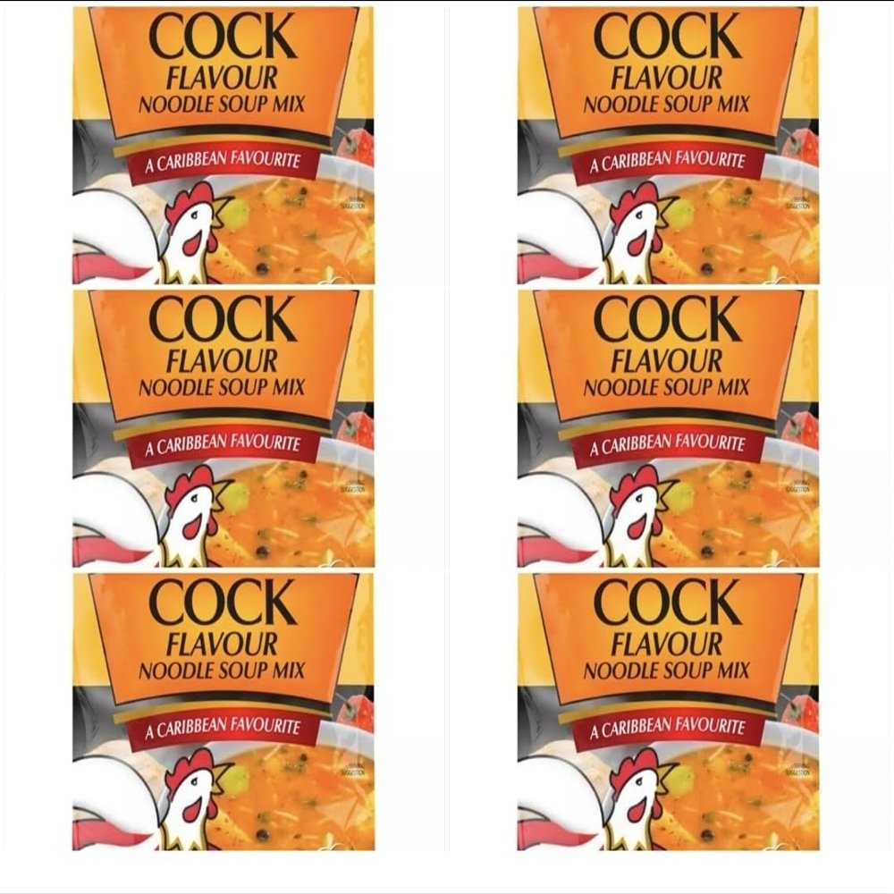 COCK Flavour Noodle Soup Mix, Caribbean Style, Instant Soup Mix pack of 6