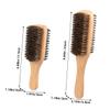 Alipis 2pcs Two Sided Boar Bristle Hair Brush for Men with Rubber Wood Handle, Gentle Brushing and Versatile Styling Hair and Beard Brush with Double-sided Design for Daily Grooming view 2