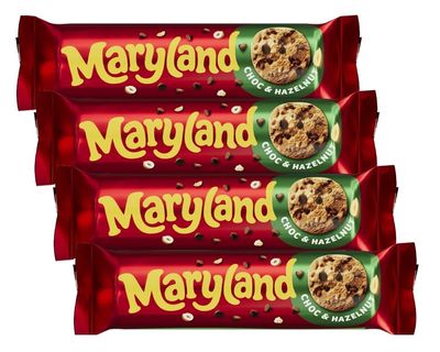 Maryland Chocolate Chip & Hazelnut Cookies Bundle | Perfect afternoon tea cookies | Chocolate Biscuits | Perfect biscuits for gifting | Biscuits for HIM & HER | Available for Hampers (200g x 4 packs)