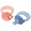 Abaodam 2 Pcs Silicone Toothbrushes Soft Bristle Training Toothbrushes Storage Box, Cartoon Silicone Molar Chewing for Oral Cleaning and Gum Care view 1