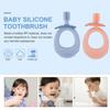 Abaodam 2 Pcs Silicone Toothbrushes Soft Bristle Training Toothbrushes Storage Box, Cartoon Silicone Molar Chewing for Oral Cleaning and Gum Care view 2