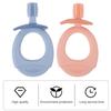Abaodam 2 Pcs Silicone Toothbrushes Soft Bristle Training Toothbrushes Storage Box, Cartoon Silicone Molar Chewing for Oral Cleaning and Gum Care view 4