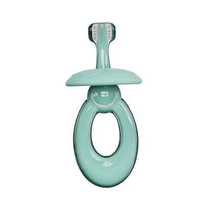 Children Silicone Toothbrush Blue Training Brush for Kids