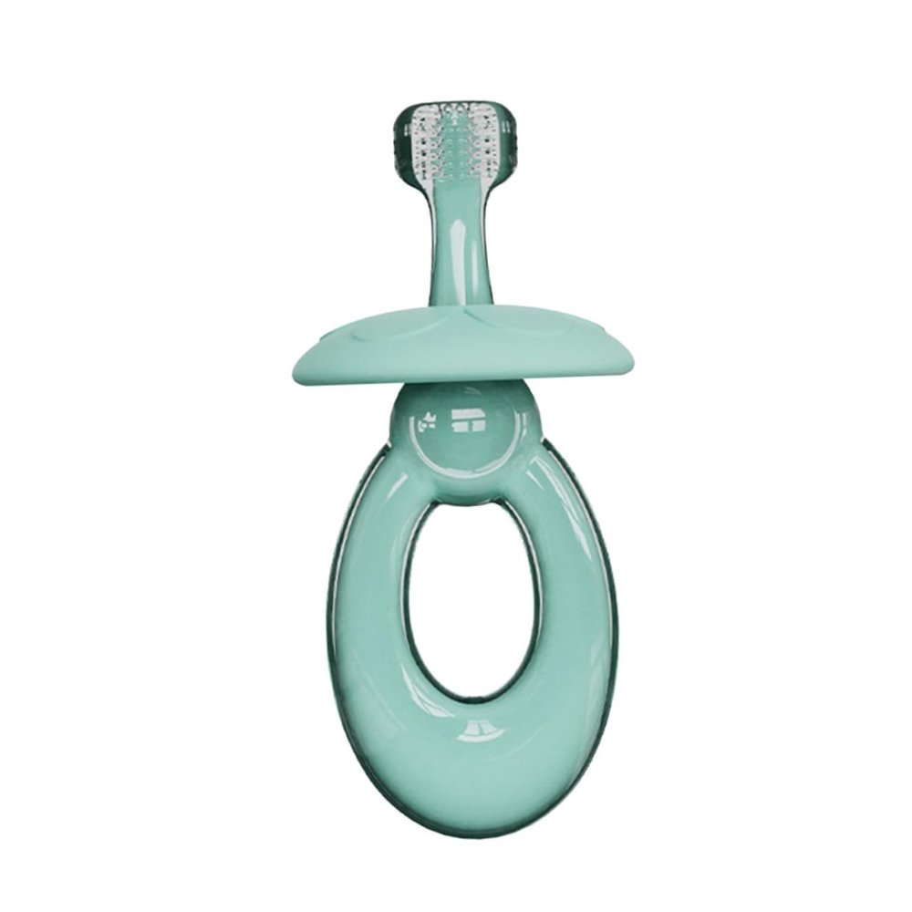 Children Silicone Toothbrush Blue Training Brush for Kids