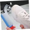 TEHAUX 6pcs Shoe Cleaning Brush Set Hard Bristles, Sturdy Plastic Scrub Brushes for Laundry and Shoes, Multi-Purpose Cleaning Tool for Household Use, Blue and Yellow Handles view 3