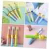Ciieeo 4pcs Cartoon Bristle Toothbrush Set Soft Bristles Tooth Cleaning Tool for 2-10 Years Old Oral Care Colorful view 4