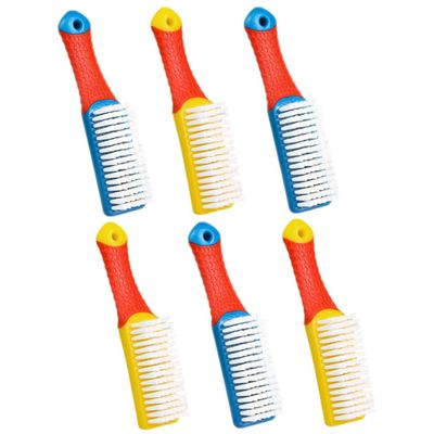 Abaodam Shoe Washing Brush Set Easy Storage 6pcs for Shoes and Clothes Cleaning and Gentle on Fabrics Sturdy Plastic Material with Hard Bristles Designed for Bathroom and Kitchen Use