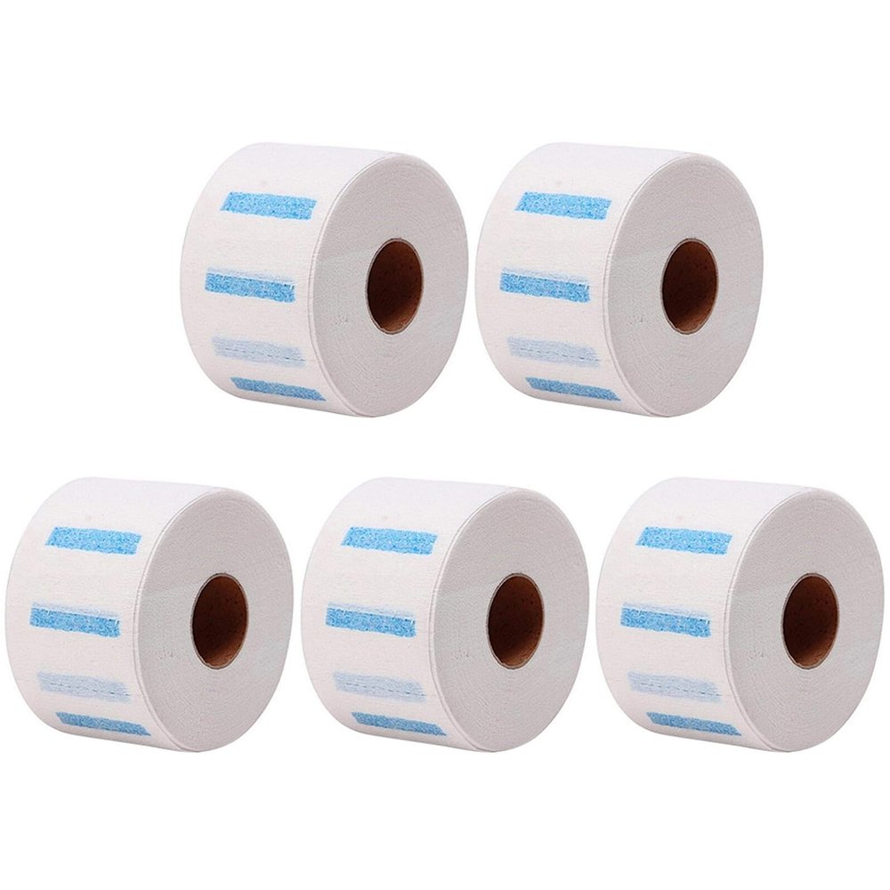 Alipis 5 Rolls Disposable Barber Paper Neck Strips for Haircuts and Salon Styling, Paper Hair Neck Wrap for Mess-Free Protection, Comfortable Stretch