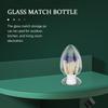 DIYEAH Glass Matches Storage Bottle for Matches Easy to Carry with Lid, Cloche Shaped Glass Bottle and Long-service Life, for Outdoor and Kitchen Use for Outdoor and Kitchen Use view 4