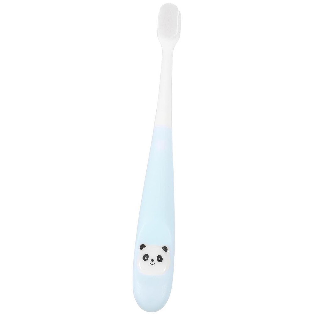 Hoement Children's Toothbrush with White Non-Slip Handle and Soft Bristles, Kid Toothbrush with Storage Bucket, Safe for Kids Teeth, Tooth Care Tool for Children Aged 2 to 12