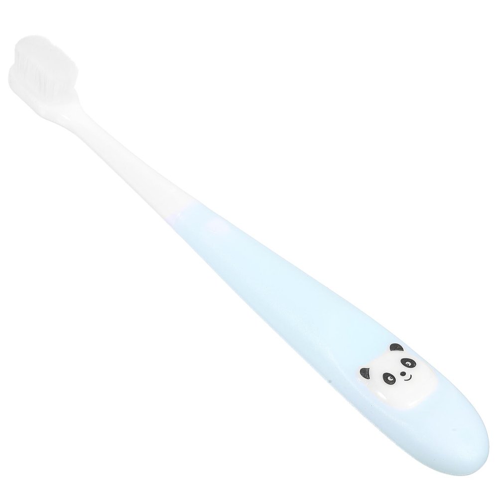 PLAFOPE Children's Soft Manual Toothbrush with Non-Slip Handle and Safe Bristles for Kids Aged 2-12, Includes Convenient Storage Bucket, Made of Sturdy PP and TPR Materials