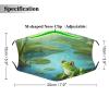 BVKWNTSA Reusable Respirator Face Mask with Filter - Frog in A Pond_77199281 Printed Breathable Cotton Dust/Paint Safety Cover, Adjustable Ear Straps & Nose Wire view 2