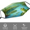 BVKWNTSA Reusable Respirator Face Mask with Filter - Frog in A Pond_77199281 Printed Breathable Cotton Dust/Paint Safety Cover, Adjustable Ear Straps & Nose Wire view 3