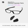 PapaViva 2 Pairs Replacement Nose Pads for Oakley Mainlink/Mainlink XL/Chainlink Asian Fit/Straightlink - Black + Black Euro Fit Standard view 2